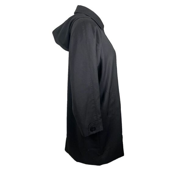 Marvin Richards Vintage Black Wool Trench Coat Womens‎ Size 8 P - Picture 4 of 10